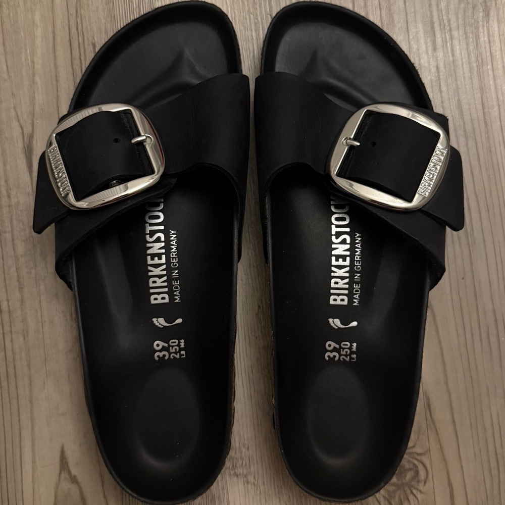 Birkenstock Madrid Big Buckle Black / Silver